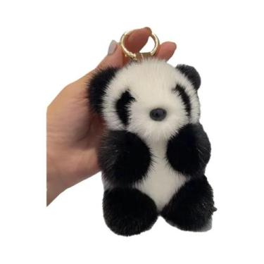 Imagem de Chaveiro De Pelúcia De Panda Fofo, Pingente De Bolsa De Desenho Animad