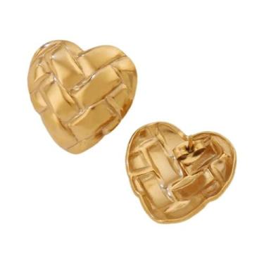 Imagem de Brincos De Estrela Do Mar Em Forma De Coração Com Pérola Em Aço Inoxid