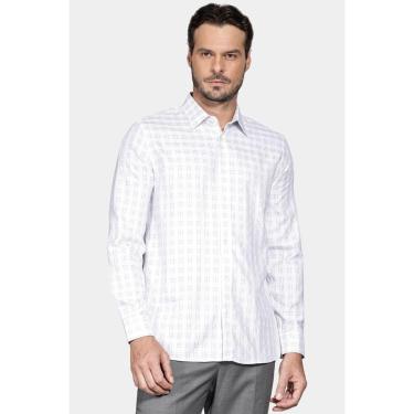 Imagem de Camisa Aramis Manga Longa Slim Algodão Fio 100 Branco-Masculino
