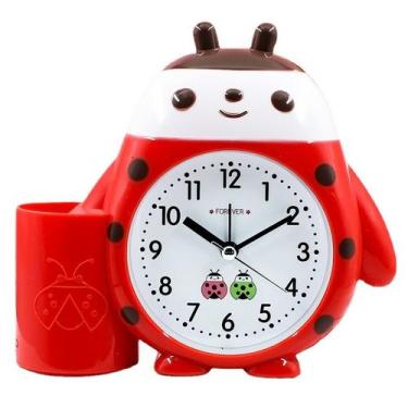 Imagem de Despertador em forma de joaninha para crianças Material ABS 14x15x5cm 
