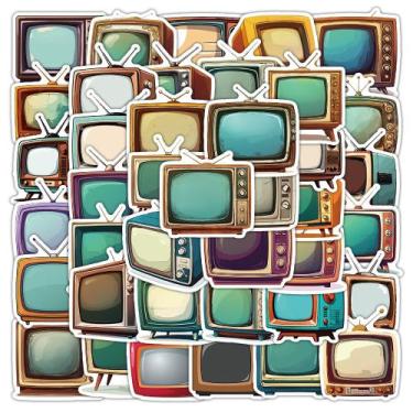 Imagem de Adesivos para máquina de escrever retrô, 50 peças, Doodle vintage, à p