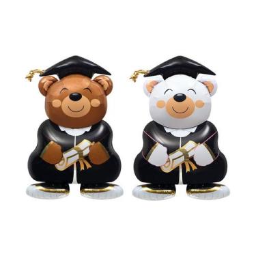 Imagem de Festa de formatura com balão metalizado Giant 4D Standing Bear x2 - yi