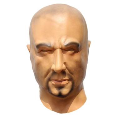 Imagem de Máscara de homem careca, chapéu, látex, rosto inteiro, fantasia de cos