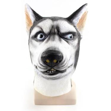 Imagem de Máscara de animais Husky Headgear Cosplay Halloween Latex Funny - yiwe