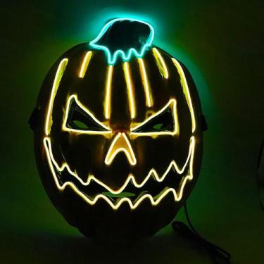 Imagem de Máscara Pumpkin Luminous Face Full Face Scary Cosplay Festa - yiweisai