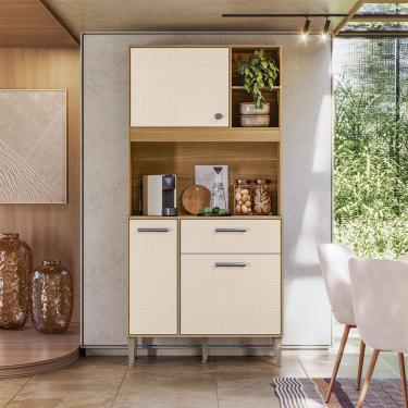 Imagem de Armário de Cozinha Kits Zen 3 Portas 1 Gaveta Freijó/Soft - Kits Paraná