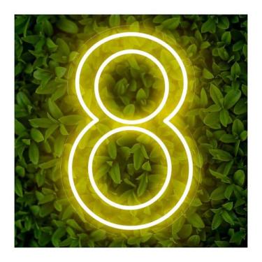 Imagem de Painel Led Neon Número Luminoso 0 ao 9 Decoração Festa 60cm - letreiro