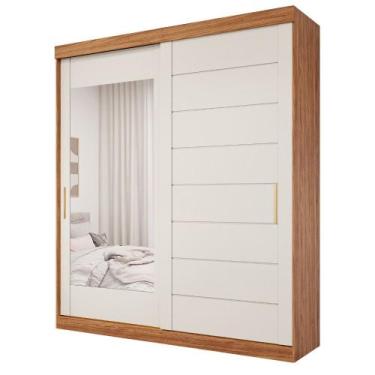 Imagem de Guarda Roupa Fiore 2 Portas de Correr 4 Gavetas Espelho MDF - Panan, C