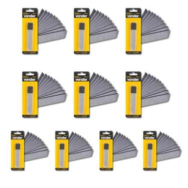 Imagem de Kit 100 Lâminas Estilete 18mm Segmentado 7 Divisões - Vonder