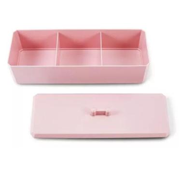 Imagem de Organizador Cosméticos Jóias com Tampa Jacki Design Rosa