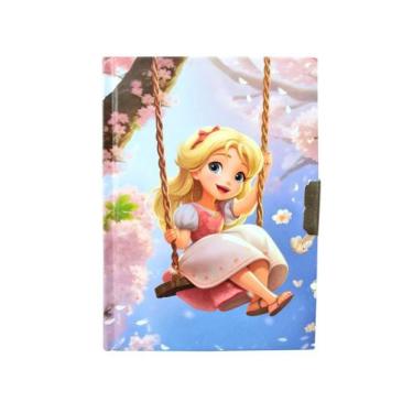 Imagem de Diário da menina no balanço com cadeado 56 folhas - Sanxia, C