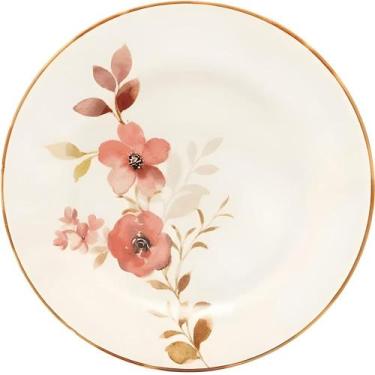 Imagem de Prato Fundo de Cerâmica 21,5cm - Chá das 5 - OXFORD PORCELANA