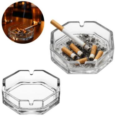 Imagem de Cinzeiro de Vidro P/ Mesa de Bar e Utilidades Domésticas - Freecom