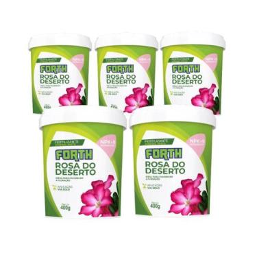 Imagem de 5 Unidades Adubo Fertilizante Mineral Forth Rosa Do Deserto 400g - FOR
