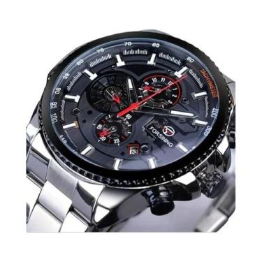 Imagem de Relógio Mecânico Automático Masculino Com Calendário E Fundo Transpare