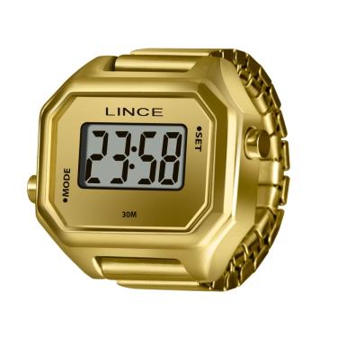 Imagem de Relógio Anel Lince Feminino Dourado Digital Ldgm066l22 C2kx