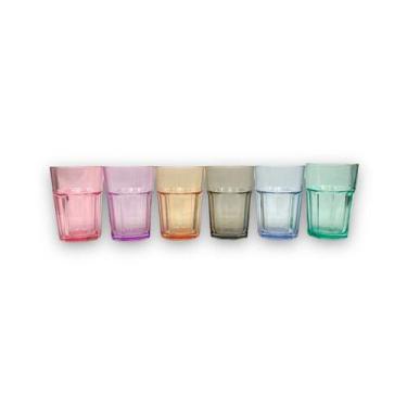 Imagem de Jogo De Copos Coloridos De Vidro 365ml Com 24 Unidades HUVI, Lilás