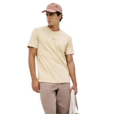 Imagem de Camiseta Hering Masculina Básica Bege Limitd, G, Bege