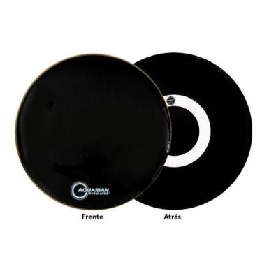 Imagem de Pele Aquarian Regulator Resonant Black 20 RF20BK resposta de bumbo com