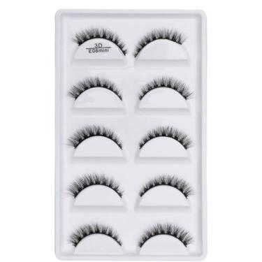 Imagem de Cilios Postiços E08 Mini 5 Pares - Cilios Postiços Brasil