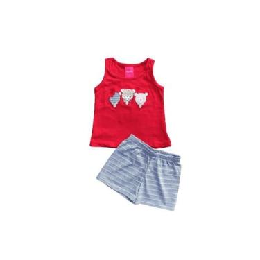 Imagem de Conjunto de bebê menina Kely&Kety-REF01.01.50064, Vermelho, Cinza, G