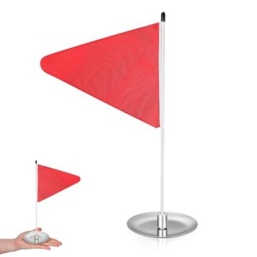Imagem de Homoyoyo Taça de buraco de golfe de aço inoxidável bandeira de copo verde mini bandeira de golfe
