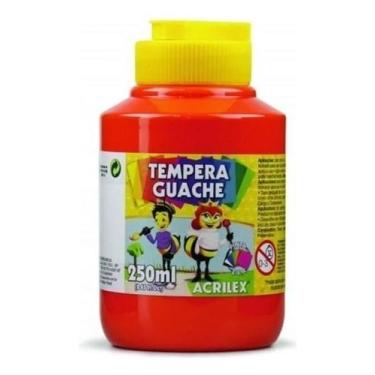 Imagem de Kit c/ 4 Tinta Guache Acrilex Tempera Guache 250ml Escolar