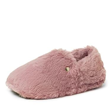 Imagem de Dearfoams Pantufa feminina Ellie Fluffy Snuggle, Jacarandá, Large