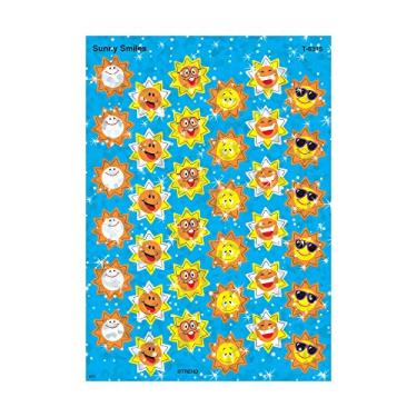 Imagem de Adesivos brilhantes Sunny Smiles da Trend Enterprises (72 peças), várias