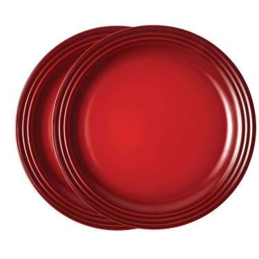 Imagem de Prato Redondo 27 cm 2 Peças Vermelho V2 Le Creuset