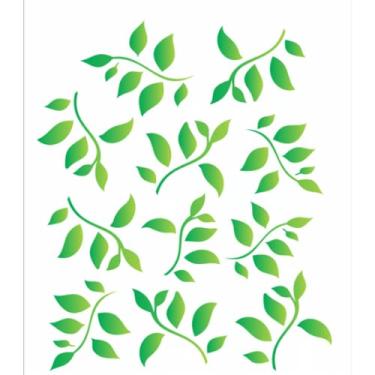 Imagem de Stencil de Plástico para Pintura OPA 20 x 25 cm - 1410 Folhas II