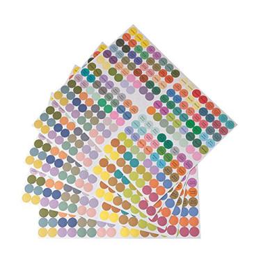 Imagem de 5 folhas (960 peças) Etiquetas de óleos essenciais Etiquetas de tampa de garrafa Adesivos de tampa de garrafa de cores sortidas autoadesivo manuscrito autoadesivo caligrafia etiquetas de garrafa de óleo essencial redondo tampa de codificação adesivo superior