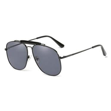 Imagem de Óculos de sol de lente amarela moda feminina qualidade de luxo óculos de sol de armação grande pêssego óculos de tamanho grande, preto preto, tamanho único