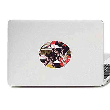Imagem de Japan Cranes Sakura Cloud Sun Vinil Emblema Gráfico Laptop Adesivo Notebook Decalque