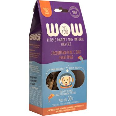 Imagem de Petisco WOW Pet Food Natural para Cães Sabor Peixe e Ervas Finas - 30g
