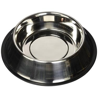 Imagem de QT Dog Tigela antiderrapante de aço inoxidável, 2 litros