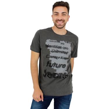 Imagem de Camiseta Calvin Klein Jeans Masculina Identities Cut Grafite-Masculino
