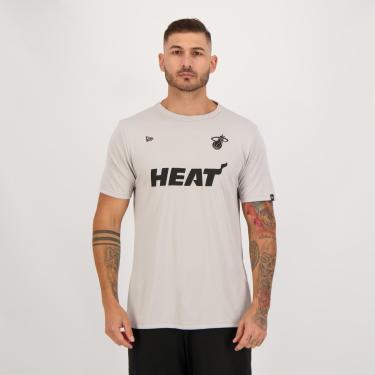 Imagem de Camiseta New Era NBA Miami Heat Cinza Claro-Masculino