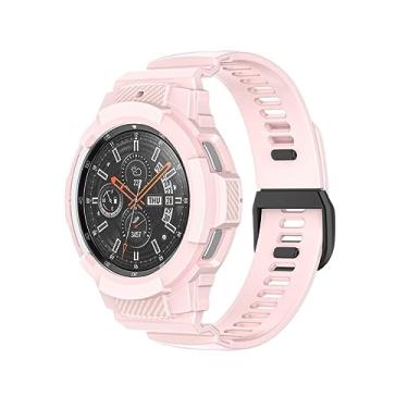 Imagem de WIKUNA para Samsung Galaxy Watch4 Classic Watch TPU Case All-in-One Sports Strap (Cor: Pó de areia, Tamanho: 46mm)
