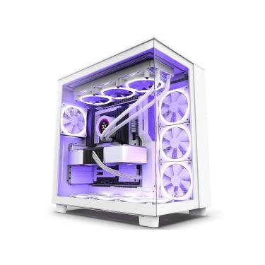 Imagem de Gabinete Gamer Nzxt H9 Flow Branco Mid Tower Com Fan