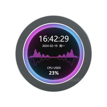 Imagem de TUOPUONE Monitor USB de 4 polegadas, tela LCD AIO, tela térmica de CPU/tela para interior de PC/desktop RGB tela ambiente com função de análise de espectro musical cor cinza