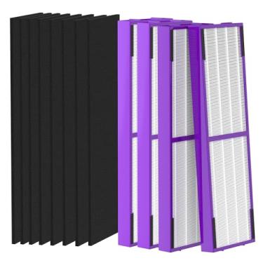 Imagem de 4 pacotes FLT4850PT FLT4825 HEPA filtro b substituição pet compatível com purificador de ar AC4825 AC4825E AC4825W AC4300 AC4800 AC4900 AC4850 com 8 pré-filtros de carvão ativado