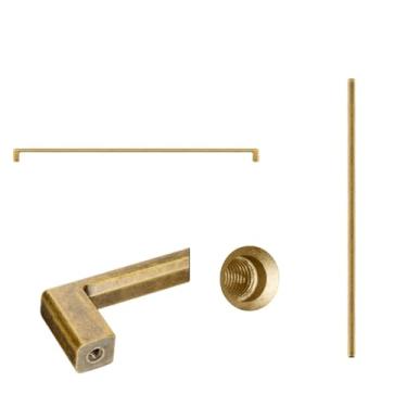 Imagem de Puxadores de armário dourados cinza pérola, botões de gaveta sólidos, porta de armário de cozinha, maçaneta de móveis, hardware de armário, rb, 320mm,1