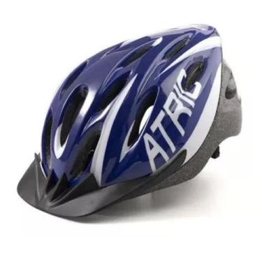 Imagem de Capacete Bike Atrio MTB 2.0 Com Led Traseiro, M, Azul, Branco