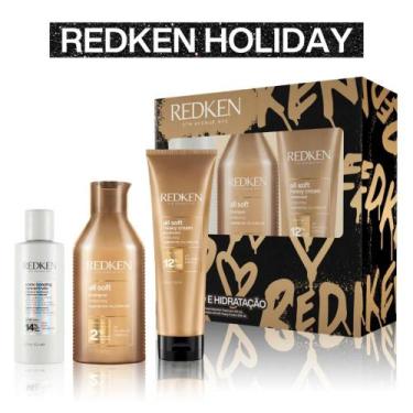 Imagem de Kit redken all soft shampoo 300ml + mascara 250ml + pre shampoo abc 15