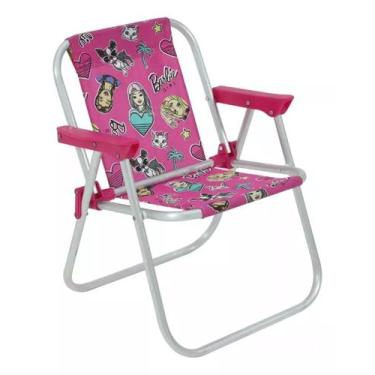 Imagem de Cadeira Praia E Piscina  Infantil Em Alumínio Barbie - BELFIX