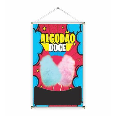 Imagem de Banner pronto Algodão Doce REF 008  medida 45x70 cm (arte Pronta)