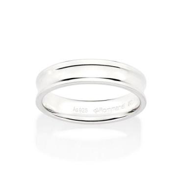 Imagem de Aliança Rommanel Lisa e Abaulada Prata 925 810253, Branco, 24