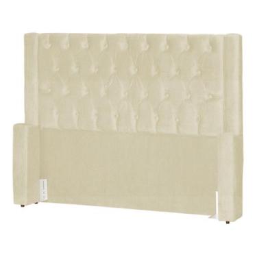 Imagem de Cabeceira de Cama Box Estofada 90 cm Solteiro Emma Suede - Fina Mobíli