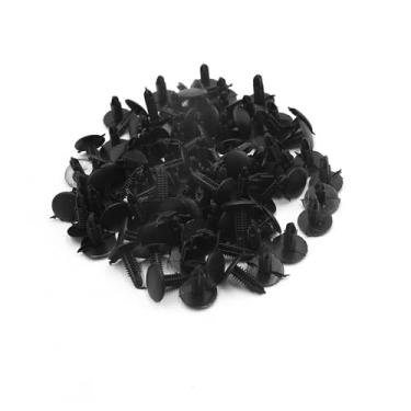 Imagem de REPAIROCK 100 peças de clipes universais de acabamento de pino de rebite de plástico com diâmetro de furo de 5 x 4 mm preto para painéis de carroceria de para-choque de carro, peças de reposição de
